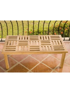 Basketweave Rectangular Table, Large -Garden Care Shop 36351 005v 1 basketweave teak coffee tables