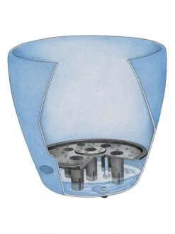 Viva Round Self-Watering Rolling Planter, 17.25” Diameter 7 Viva Round Self-Watering Rolling Planter, 17.25” Diameter -Garden Care Shop 39325 002