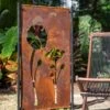 Poppy Corten Steel Screen