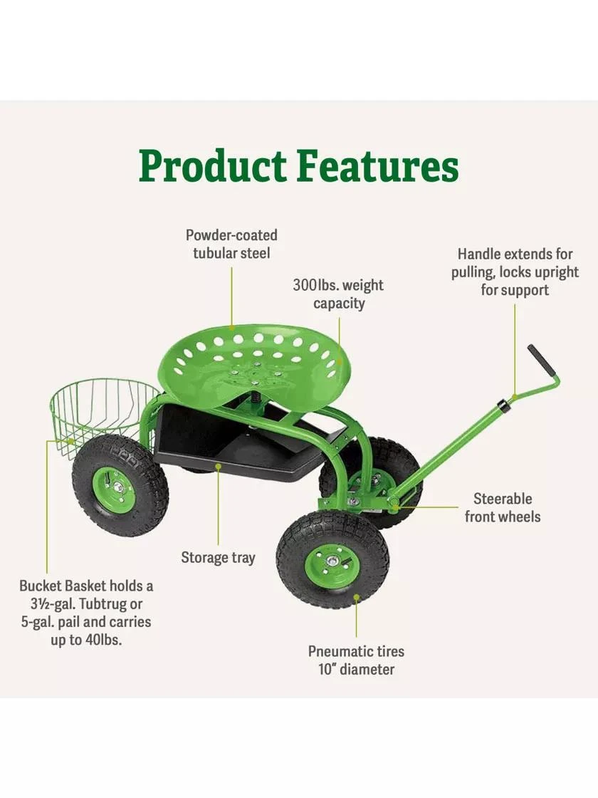 Deluxe Tractor Scoot With Bucket Basket 2 Deluxe Tractor Scoot With Bucket Basket - Image 2