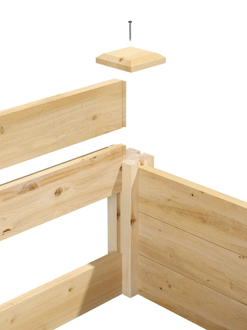 2-Tier Pine Raised Garden Bed, 4'x8' 6 2-Tier Pine Raised Garden Bed, 4'x8' - Image 6