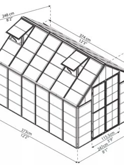 Canopia® By Palram Harmony™ Snap & Grow Greenhouse, 8' -Garden Care Shop 8591044 05V jpg
