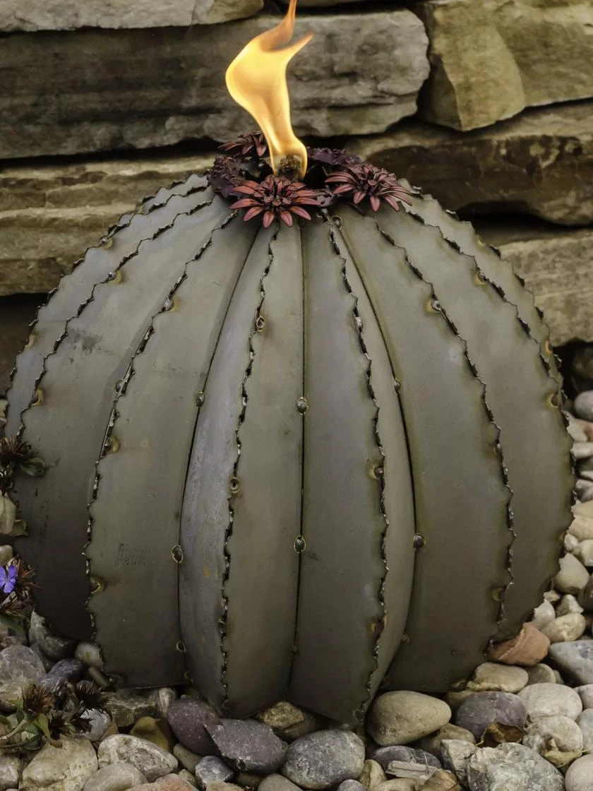 Desert Steel Golden Barrel Cactus Torches 4 Desert Steel Golden Barrel Cactus Torches - Image 4