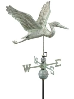Verde Copper Heron Weathervane, Standard Size -Garden Care Shop 8593536 003v copper heron weathervane standard size