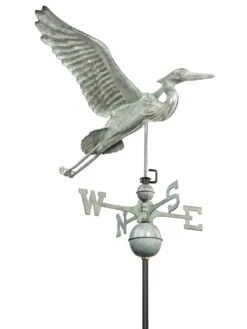 Verde Copper Heron Weathervane, Standard Size -Garden Care Shop 8593536 004v