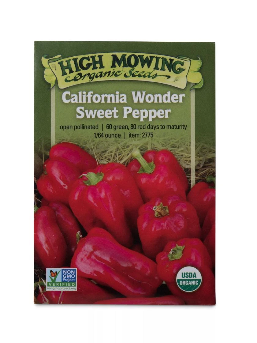 California Wonder Sweet Pepper Organic Seeds 1 California Wonder Sweet Pepper Organic Seeds