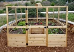 Garden In A Box Cedar Raised Bed With Deer Fence, 8' X 8' 6 Garden In A Box Cedar Raised Bed With Deer Fence, 8' X 8' -Garden Care Shop 8595875 03V tif