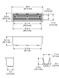 Valencia Window Box, 3' 9 Valencia Window Box, 3' -Garden Care Shop 8596436 18V tif