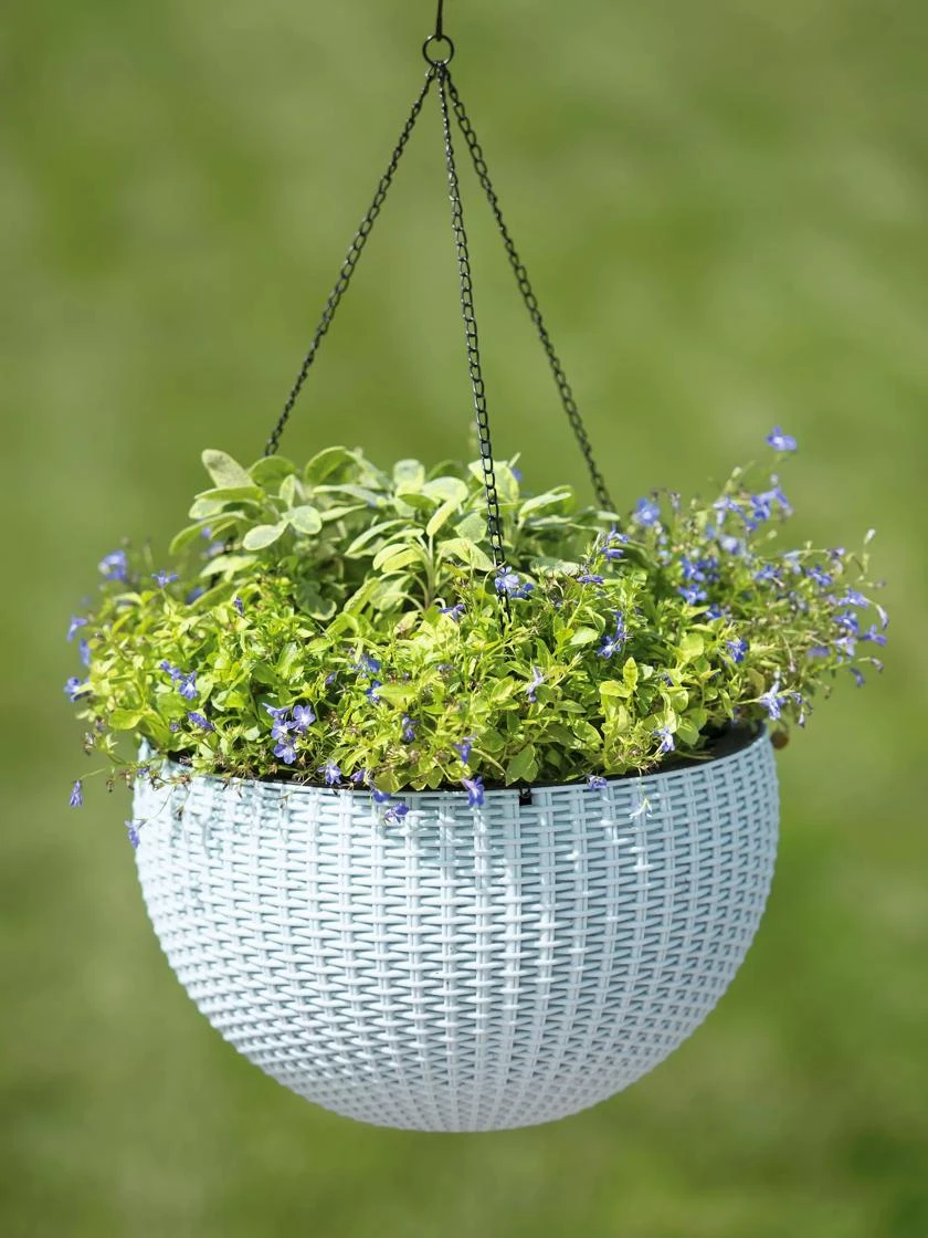 Weave Self-Watering Hanging Basket, 14" 3 Weave Self-Watering Hanging Basket, 14" - Image 3