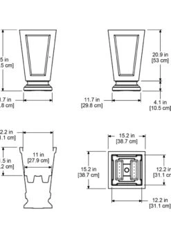 Kensington Self-Watering Tall Patio Planter, 25" 11 Kensington Self-Watering Tall Patio Planter, 25" -Garden Care Shop 8598549 07V tif