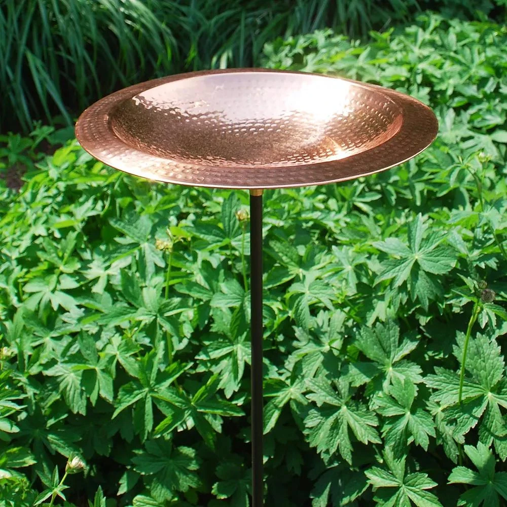 Achla Designs Hammered Copper Bowl Bird Bath 1 Achla Designs Hammered Copper Bowl Bird Bath