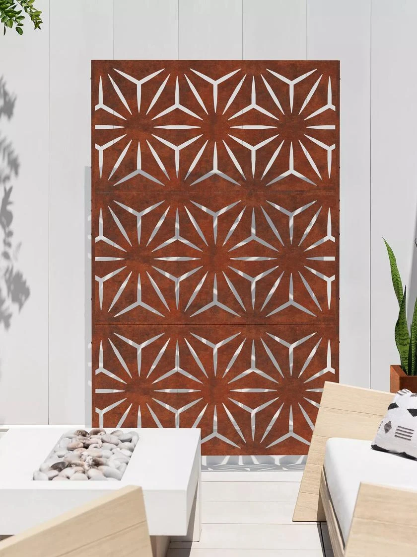 Veradek 3-Panel Privacy Screen Set, Star 2 Veradek 3-Panel Privacy Screen Set, Star - Image 2