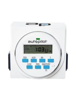 Digital Programmable 7 Day Timer Dual Outlet -Garden Care Shop 8599360 01v