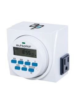 Digital Programmable 7 Day Timer Dual Outlet -Garden Care Shop 8599360 03v