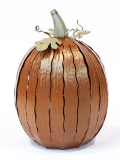 Desert Steel Pumpkin Luminary, Tall -Garden Care Shop 8599559 10v