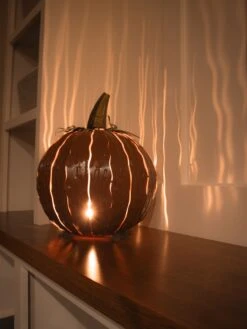 Desert Steel Pumpkin Luminary, Short