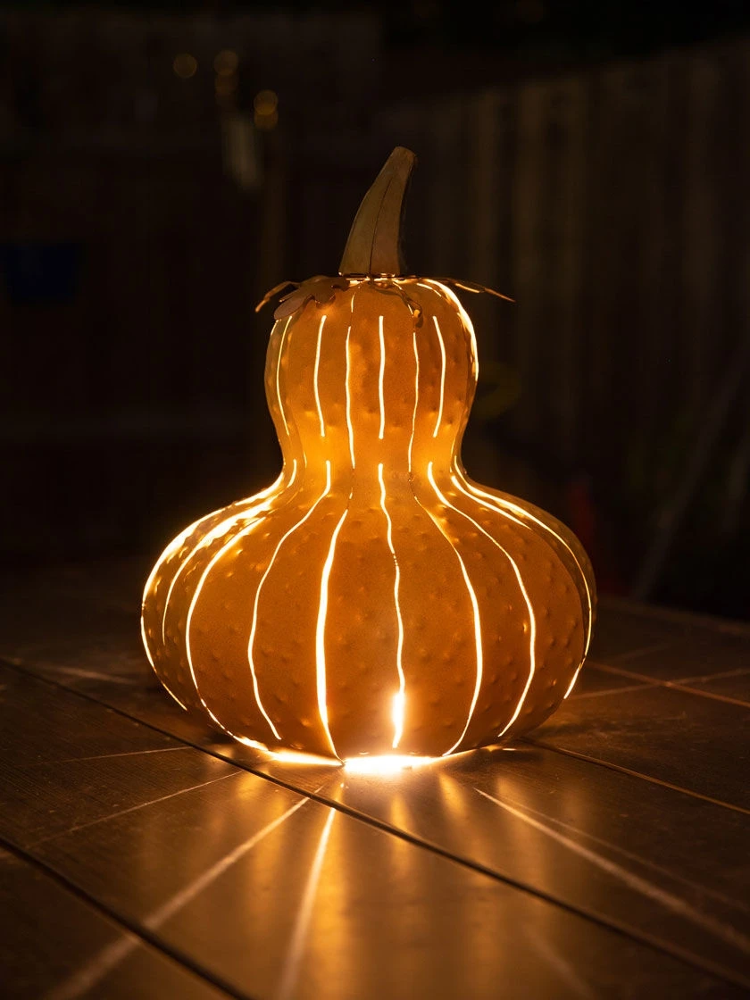 Desert Steel Gourd Luminary 1 Desert Steel Gourd Luminary