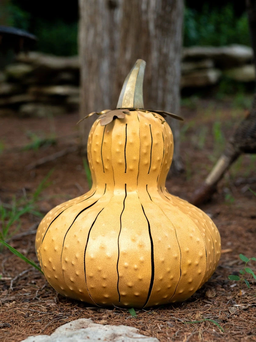 Desert Steel Gourd Luminary 2 Desert Steel Gourd Luminary - Image 2