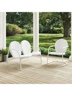 Crosley Griffith Loveseat & Chair Outdoor Seating Set -Garden Care Shop 8599634 05v