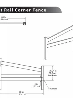 Split Rail Corner Vinyl Fence -Garden Care Shop 8599774 03V tif
