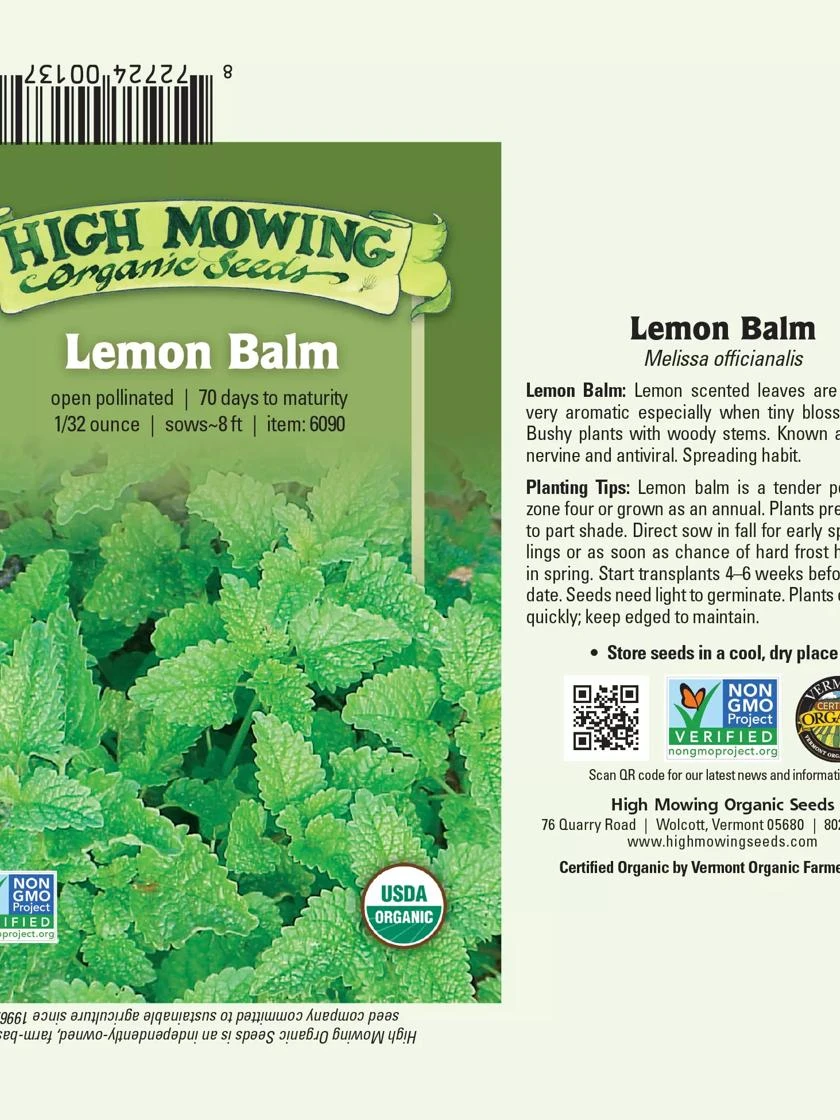 Lemon Balm Organic Seeds 2 Lemon Balm Organic Seeds - Image 2