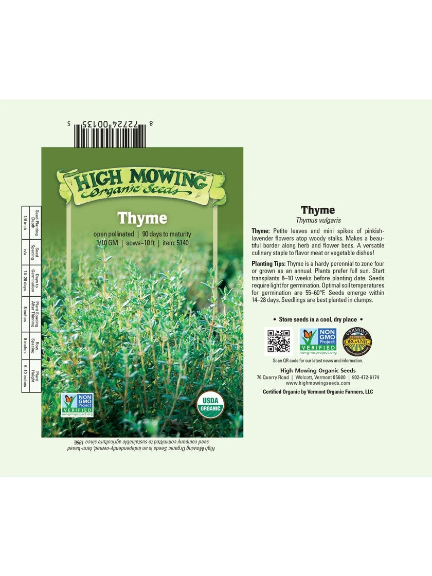 Thyme Organic Seeds 2 Thyme Organic Seeds - Image 2