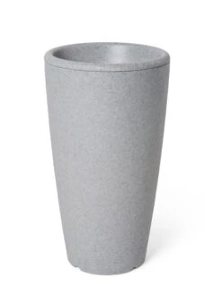 Solar Illuminated Planter Tall Granite, 32" -Garden Care Shop 8600183 18724 tif