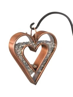 Fly-Thru™ Bird Feeder With Copper Finish -Garden Care Shop 8600193 05v fly thru bird feeder with copper finish heart