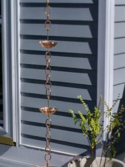 Umbrella Pure Copper Rain Chain, 8.5'