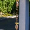 Pineapple Pure Copper Rain Chain, 8.5'