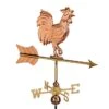 Rooster Garden Copper Weathervane With Pole