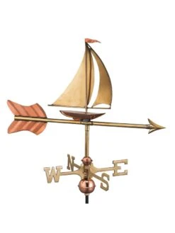 Sailboat Cottage Copper Weathervane With Roof Mount -Garden Care Shop 8600347 02v sailboat cottage copper weathervane roof mount