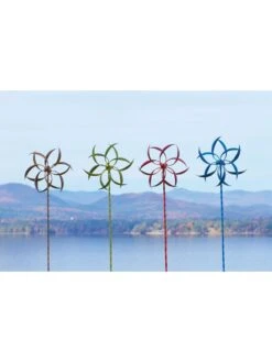 Feather Staked Wind Spinner, 15" -Garden Care Shop 8600479 04v