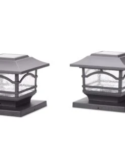 Solar Post Cap Railing Light 2-Pack 8 Solar Post Cap Railing Light 2-Pack -Garden Care Shop 8608699 05V tif