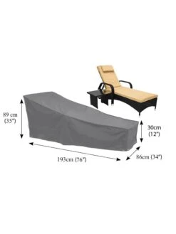 Bosmere Chaise Lounge Waterproof Chair Cover -Garden Care Shop 8608853 03v