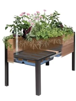 Self-Watering Elevated Planter Box, 2' X 4' -Garden Care Shop 8609009 SW insert art 2021 tif 2