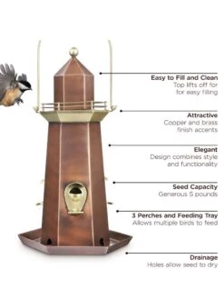 Lighthouse Bird Feeder -Garden Care Shop 8609055 05v
