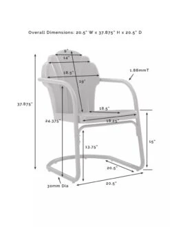 Crosley Tulip Chair Set, Set Of 2 -Garden Care Shop 8609287 46V jpg