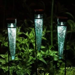 Achla Designs Solar Sparkle Cone With Stakes, Set Of 3 -Garden Care Shop 8609357EMGR 08V jpg