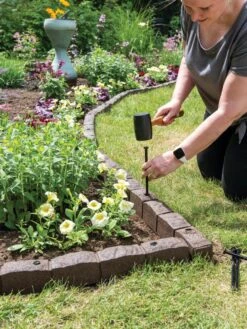 Roman Stone Recycled Rubber Landscape Edging, 4' -Garden Care Shop 8609898 019 tif