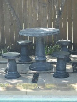 Round Patio Garden Table -Garden Care Shop 8610576 12v exaco trading endura clay stools set of 4