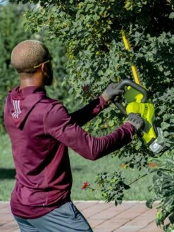 Sun Joe 24V-HT22-LTE 24-Volt ION+ Cordless Hedge Trimmer Kit | 22-Inch | W/ 2.0-Ah Battery And Charger -Garden Care Shop 8610657 07v