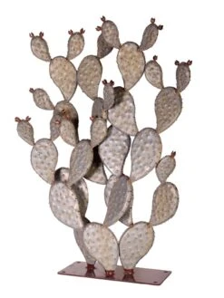 Desert Steel Prickly Pear Cactus Sculpture, Grande 5 Desert Steel Prickly Pear Cactus Sculpture, Grande -Garden Care Shop 8610769 03v