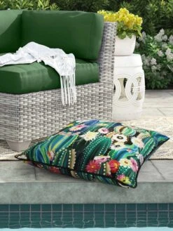 Outdoor Decor™ Floor Pillows, 24" X 24" 10 Outdoor Decor™ Floor Pillows, 24" X 24" -Garden Care Shop 8611118 109v cact outdoor floor deco pillow 24x24 multi cactus