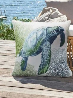 Outdoor Decor™ Floor Pillows, 24" X 24" 12 Outdoor Decor™ Floor Pillows, 24" X 24" -Garden Care Shop 8611118 115v trtl outdoor floor deco pillow 24x24 sea turtle