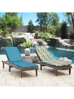 Outdoor Decor™ Chaise Lounge Cushions, 22" X 73" 15 Outdoor Decor™ Chaise Lounge Cushions, 22" X 73" -Garden Care Shop 8611127 200v aqua outdoor chaise lounge cushion 22x73 turqoise flowers