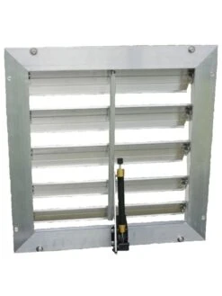 Monticello Greenhouse 18" Louver Wall Mounted Window With Solar Powered Opener