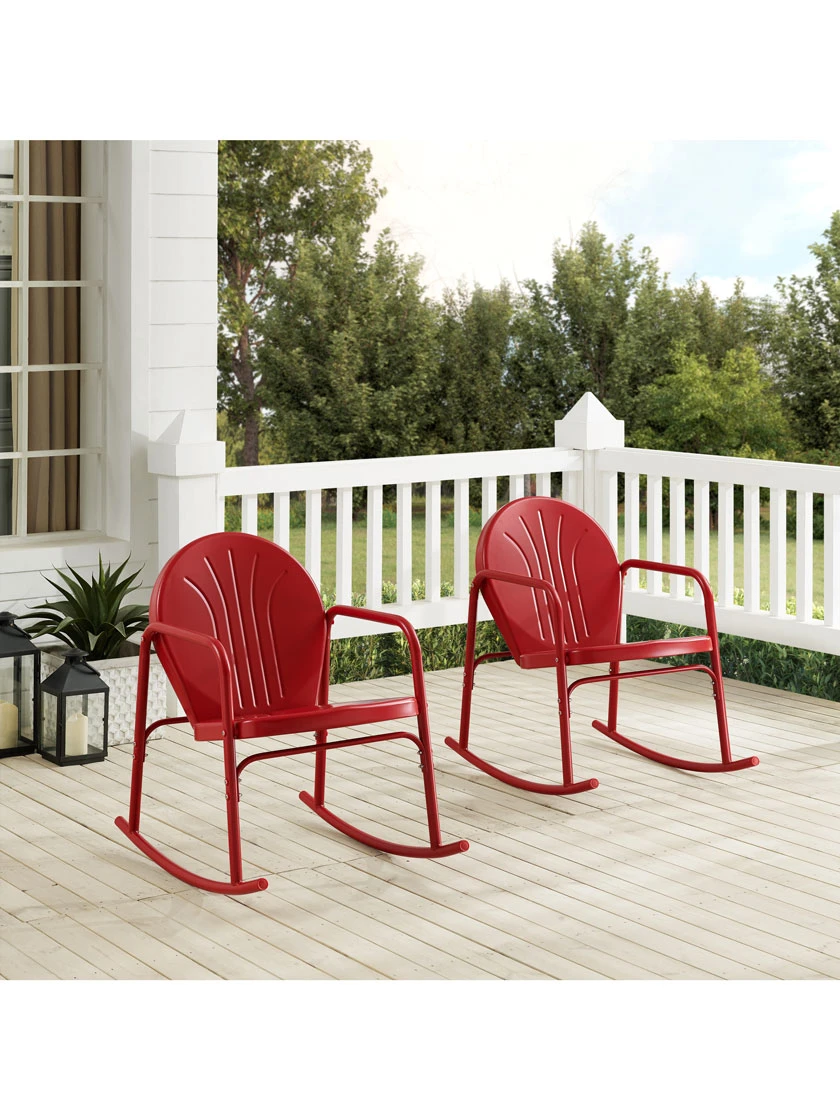 Crosley Griffith 2-piece Outdoor Rocking Chair Set 2 Crosley Griffith 2-piece Outdoor Rocking Chair Set - Image 2