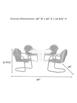 Crosley Tulip 5-piece Outdoor Dining Set 29 Crosley Tulip 5-piece Outdoor Dining Set -Garden Care Shop 8611578 07v