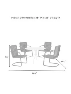 Crosley Bates 5-piece Outdoor Dining Set -Garden Care Shop 8611581 07v